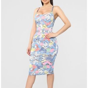 Snakeskin dress multicolor size M